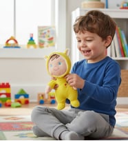 Sevimli Peluş Bebeto Bebek 30 cm Oyun ve Uyku Arkadaşı Çocuğa Hediye Oyuncak (Sarı)