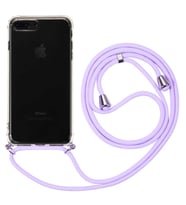 Apple iPhone 7 Plus Kılıf Boyna Askılı İpli Şeffaf Case (Renksiz)