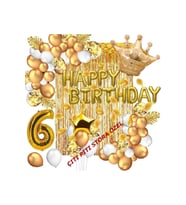 6 Yaş Lüks Happy Bırthday Kral Taçlı Doğum Günü Seti