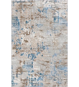 Eliana Home Baskılı, Yıkanabilir Kaymaz Taban Salon Halısı LNA0478 100x150 cm (Gri)