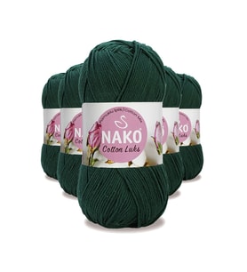 5 Adet Cotton Lüks Yelek Tunik Kazak Bluz Hırka İpi Yünü Koyu Yeşil 97580