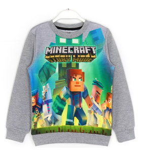 Minecraft Story Mode Baskılı Erkek Çocuk Sweatshirt 5 - 14 Yaş
