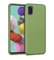 Samsung Galaxy A51 İnce Mat Silikon Kılıf Yeşil