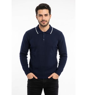 Erkek Spor Polo Yaka Mevsimlik Kazak BGL-ST05364
