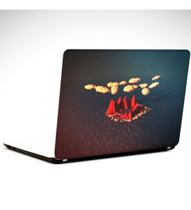 Dağlar ve Bulutlar Laptop Sticker 13 İnch (34X24CM)