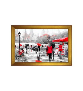 Manzara Temalı Kanvas Tablo 50 x 70 cm Gold Çerçeve
