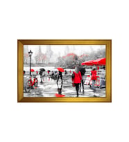 Manzara Temalı Kanvas Tablo 50 x 70 cm Gold Çerçeve