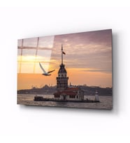 İdealizbiz Kız Kulesi Manzara Cam Tablo 4mm Dayanıklı Temperli Cam