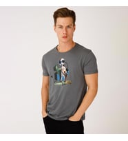 Biggdesign Nature Ormanın Kralı Erkek T-shirt (Gri)