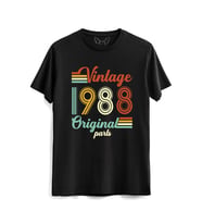 Vintage 1988 Original Parts Siyah Tshirt