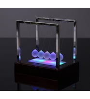 ışıklı newton'un beşiği denge topları kuramı momentumun korunumu (Çok Renkli)