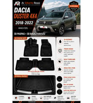 DACİA DUSTER 4X4 2018-2022 Araca Özel 3D Paspas + 3D Bagaj Havuzu