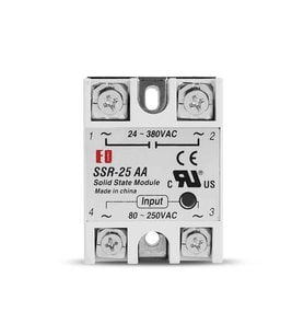 SSR-25AA SSR Röle Ac Çıkış Ac Tetik 25A Ac 24-380V Tek Fazlı Solid State Röle Elektronik Anahtar