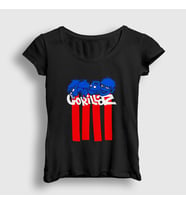Presmono Kadın Siyah Blocks Gorillaz T-Shirt 54200tt