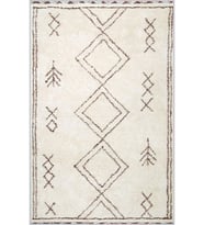 Eliana Home Baskılı, Yıkanabilir Kaymaz Taban Salon Halısı LNA1071 100x150 cm (Bej)
