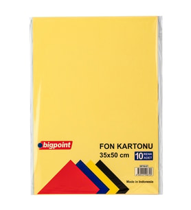 Bigpoint Fon Kartonu 35x50cm 160 Gram Karışık 10 Renk