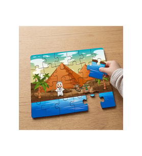 Mısır Piramitleri - Mutlu Çocuk - Deve Tasarımlı 24 Parça Ahşap Çocuk Puzzle MPK0170