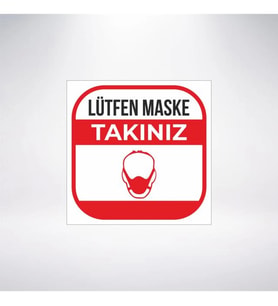 Maskeni Tak 20x20 21x28 Arkası Sticker