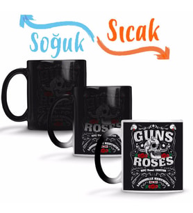 Guns N' Roses 2 Sihirli Kupa Bardak Porselen