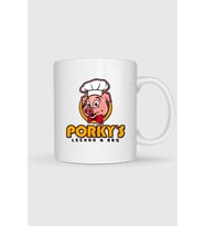 Porky's Lechon Barbecue Domuz Tasarımlı Kupa Bardak