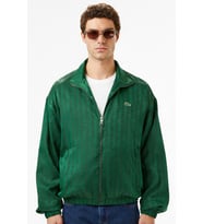 Lacoste Relaxed Fit Monogram Jacket Classic Fit Dik Yaka Logolu Sweatshirt Ceket Yeşil