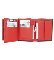 Hakiki Deri Cüzdan  İsme Özel Cüzdan  10x12,5 Dikey  TM 1256-3 Hediyelik Cüzdan (Siyah-Gri)