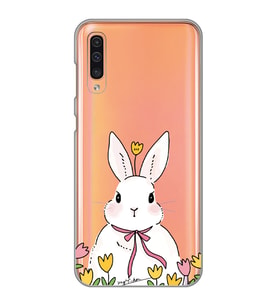 Samsung Galaxy A70 Uyumlu Tavşan Tasarımlı Şeffaf Telefon Kılıfı