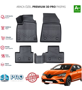 CLİO ARACA ÖZEL 3D PASPAS 2019 2020 2021 2022 2023 2024