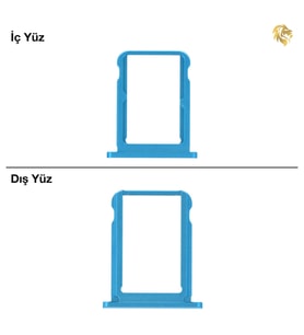 Xiaomi Mi A2 Uyumlu Sim İç Yuvası Çiftli Mavi Sim Kart Tepsisi Sim Kızağı Sim Çekmecesi Sim Tray
