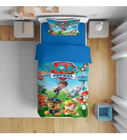 Erayshome  Hediyelik Paw Patrol Tek Kişilik 3d Nevresim Takımı (Mavi)