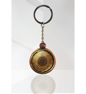 Mandala Ahşap Anahtarlık Tek Ebat N11.3299