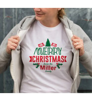 Yılbaşı Merry Christmas Miller Baskılı Oversize Bisiklet Yaka T-shirt - Beyaz
