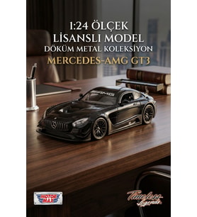 Motormax 1:24 Mercedes-AMG GT3 Model Araba - Metal Diecast - Siyah