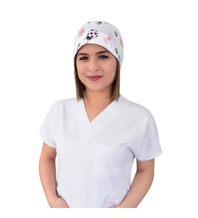 Lila Uğurböceği Desenli Doktor Hemşire Cerrahi Bone
