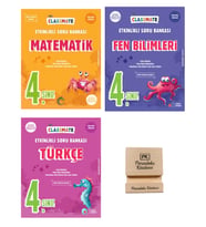 Okyanus 4. Sınıf Classmate Matematik Fen ve Türkçe Etkinlikli Soru Bankası 3lü Set + Telefon Standı