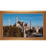 EV İŞYERİ OFİS İÇİN ALTIN ÇERÇEVELİ PASPARTULU TABLO VB873