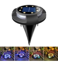 4 lü Solar Panelli Kazıklı Zemin Solar Ledi 8+4 Led RGB TG-V 10544