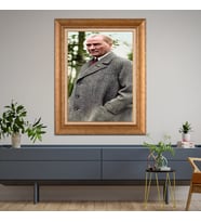 Altın Paspartulu Atatürk  Çerçeveli Tablo C273 (Gold)