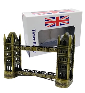 Vintage Metal Londra Köprüsü Tower Bridge Antik Bronz 16 cm