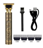 Mcg® Vintage Görünümlü Güçlü 4 Farklı Başlıklı USB ŞarjlI Manuel Tıraş Makinası
