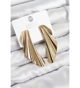 Pirinç Tül Model Gold Renk Kadın Küpe (Altın)