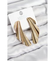 Pirinç Tül Model Gold Renk Kadın Küpe (Altın)