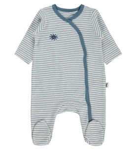 Civil Baby Çizgili 1-9 Ay Tulum - Ekru