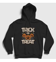 Presmono Unisex Siyah Trick Or Treat V2 Halloween Cadılar Bayramı Kapüşonlu Sweatshirt 501061tt