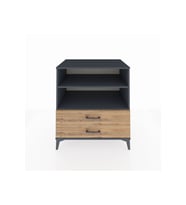 Kronos Şifonyer 2 Raflı 2 Çekmeceli 88x59x96 Antrasit-Çam