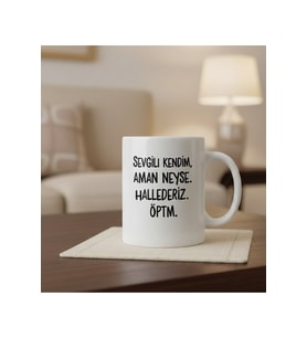 Sevgili Kendim Motivasyon Bardağı Tasarımlı Porselen Kupa Bardak Mug
