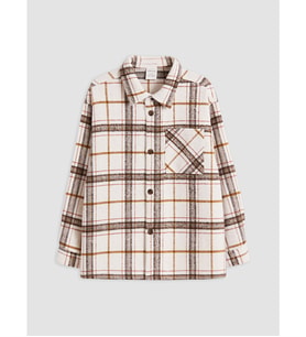 LCW Kids Bej Ekose Gabardin Erkek Çocuk Gömlek