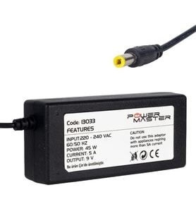 Powermaster PM-13033 9 Volt - 5 Amper 5.5*2.5 Mm Uçlu Yazar Kasa / Pos Makinesi Masaüstü Adaptör