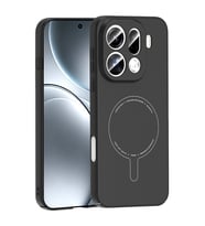 Lexroo Oppo Find X9 Pro Kılıf M-Safe Şarj Özellikli Kamera Korumalı Elio Sert PC Kılıf - Siyah