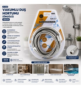 KROM - ÖRGÜLÜ VAKUMLU DUŞ HORTUMU 150CM VAKUMLU AMBALAJ (5343)